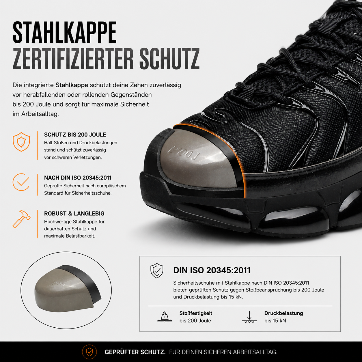 Sicherheitsschuhe mit Stahlkappe